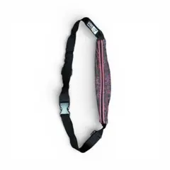 スポーツ用ナイロン製ウエストバッグ 黒とピンク