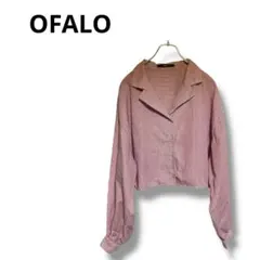 【OFALO】 シャツ　長袖　ストライプ柄　カジュアル　可愛い　ピクセラ　M