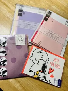 レターセット　カード　スヌーピー　パンダ　プレゼント　新品セット♡