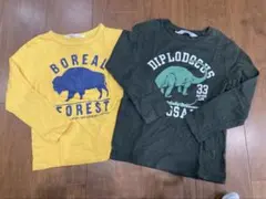 H&M 110cm相当 長袖Tシャツ 2枚セット