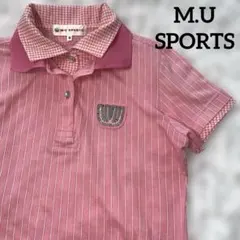 M.U SPORTS 半袖ポロシャツ ピンク サイズ38日本製ゴルフM