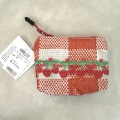 【新品】近沢レース マチ付き ポーチ チェリーのサムネイル