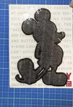 ミッキーマウス ワッペン ディズニー　ツイード