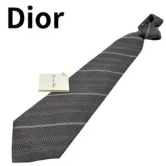 Dior ネクタイ グレー チェック柄 シルク タグ付き