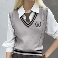 SHEIN DAZY ニットベスト 制服 ベスト ニット セーター トップス