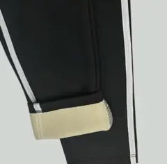 フリース裏地ヨガパンツ　黒