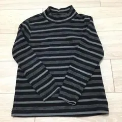 黒ストライプ フリース 130