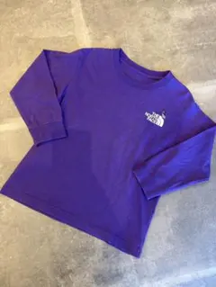 美品　ノースフェイス　ロゴロンT 紫　110