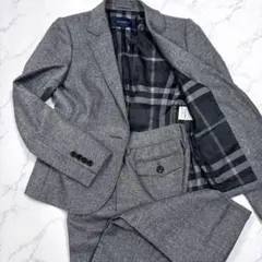 美品 BURBERRY セットアップ 36 S ノバチェック グレー ストレッチ