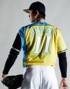 大谷翔平　日本ハムファイターズ　ハッピーイエロー　レプリカユニフォーム　サイズM 大谷翔平 日本ハムファイターズ ハッピーイエロー レプリカ