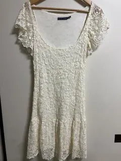 レースワンピース オフホワイト ラルフローレン レディース 花柄