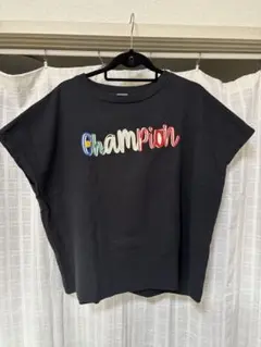 Champion レディース 半袖Tシャツ ブラック Lサイズのサムネイル