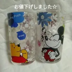 グラス　ミッキーマウス　くまのプーさん　ディズニー　ミニーマウス　ピグレット
