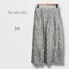 テチチ フレアスカート ロング 花柄 フレア 裏地あり フェミニン 上品 M