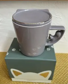 新品未使用　Francfranc マグカップ　キャットフィギュアマグ　グレー