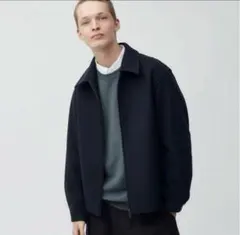 GU コージーメルトンジップアップブルゾン ネイビー紺 XXL