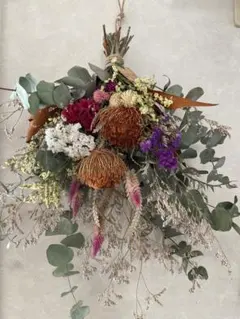 【約40㎝×35㎝】ドライアンドラ　フォルモーサ グレビレアゴールド　スワッグ＊