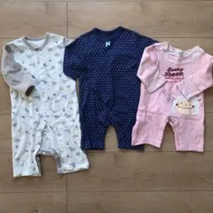 ベビー　出産準備　長袖　女の子　ロンパース　60 70 80 セット
