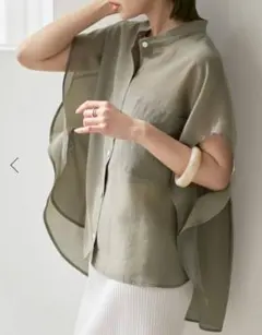 Noble　フレンチスリーブシルキーシャツのサムネイル