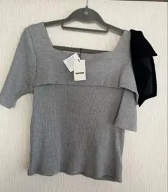 ONE WAY 半袖　ニット　グレー　新品　未使用