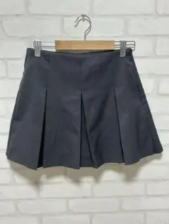 GU ローウエストプリーツミニスカート グレー【毛玉】