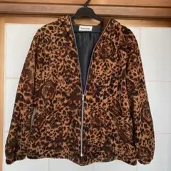 アウター/パーカー/フード/ヒョウ柄/RUCIANO/古着/ビンテージ/ブラウン