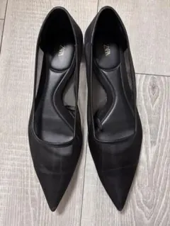 ZARA ポインテッドトゥパンプス　シアー　メッシュ　37