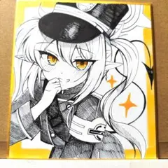 お*ば様 手描きイラスト 小色紙 ブルーアーカイブ ブルアカ ノゾミ