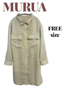 ♡ MURUA ♡長袖シャツワンピース　FREE サイズ