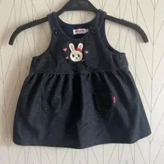 【最終お値下げ！】ミキハウス mikihouse ワンピース サロペット うさぎ