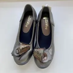 Primavera グレー フラットシューズ リボン付きのサムネイル