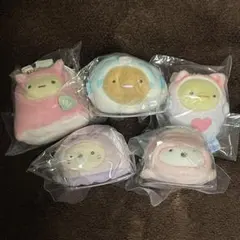 すみっコぐらし ぬいぐるみ 水族館限定 しろくま ねこ たぴおか　5個セット