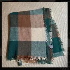 大判　チェック　ストール