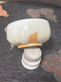 【景徳鎮】柴焼 盃（小杯）黄陶泥 70〜80cc 玻化・貫入風景　備前焼　窑変のサムネイル