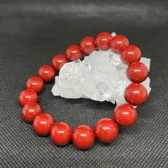 辰砂天然石ブレスレット　約12mm