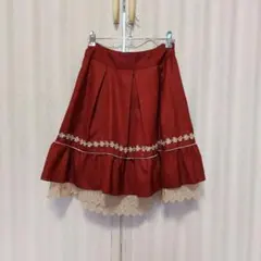 axes femme アクシーズファム　赤フレア スカート Mサイズ