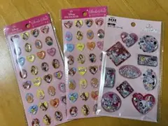 3セットディズニープリンセス＆101匹わんちゃんストーンシール　ウォーターシール