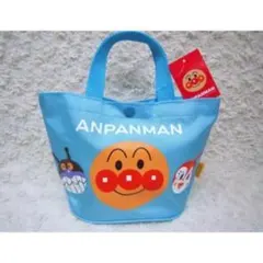 アンパンマン ミニ手提げ ミニトート 手提げ ドキン ばいきんまん ブルー