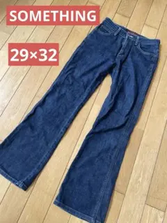 SOMETHING ブーツカットデニム29×32 ストレッチ　濃紺