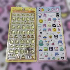 正規品 ポムポムプリン サンリオキャラクターズ ボンボンドロップシールミニ