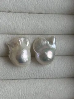 ビンテージ バロックパール シルバー ピアス SILVER 大振り 真珠 