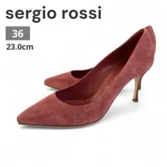 【極美品】セルジオロッシ ヒール ローファー ブラウン シルバー メッシュ 35 ローファー ブラウン ローヒール: 15mm, sr Joan | Sergio Rossi