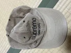 supreme コーデュロイキャップ 薄茶色