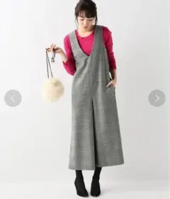 ￼SLOBEIENA スローブイエナ グレンチェックオールインワン 36