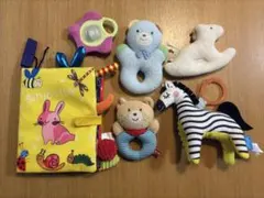 0歳～ おもちゃまとめ売り 6点 ラトル 歯固め 布絵本 ガラガラ 知育玩具