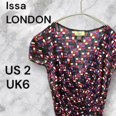ISSA LONDON　イッサロンドン　シルク100% ワンピース　カプセル柄のサムネイル