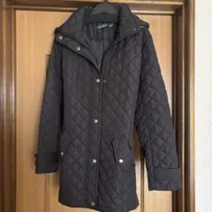 黒 キルティングジャケット フード付き