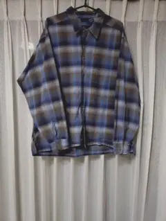 90s BON HOMME ボヌオム　オンブレチェック開襟シャツ　USA製