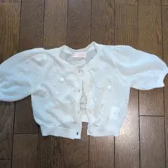 mezzo piano ホワイト カーディガン S