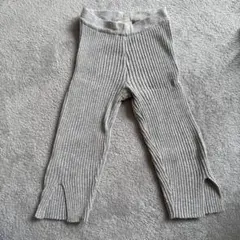petit main リブ編みボトムス 90cm グレー